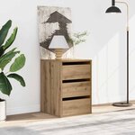 vidaXL Commode d'angle chêne artisanal 40x41x58 cm bois d'ingénierie