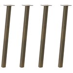 vidaXL Pieds de table console 4 pièces Acier naturel 72 cm Acier