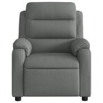 vidaXL Fauteuil inclinable de massage gris foncé tissu