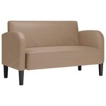 vidaXL Canapé causeuse cappuccino 110 cm similicuir