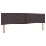 vidaXL Tête de lit LED Marron 200 cm tissu