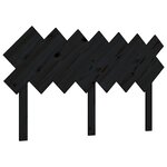 vidaXL Tête de lit Noir 141x3x80 5 cm Bois massif de pin