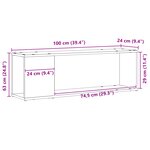 Bibliothèque vidaXL noire en chêne  100x24x32 cm  en bois d'ingénierie