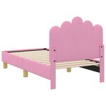 vidaXL Cadre de lit pour tout-petit avec tête de lit Rose 70 x 140 cm