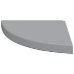 vidaXL Étagères d'angle flottantes 4 Pièces gris 35x35x3 8 cm MDF