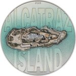 ALCATRAZ ISLAND 3 Once Argent Coin 20 Dollars Cook Islands 2023