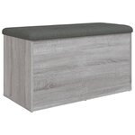 vidaXL Banc de rangement sonoma gris 82x42x45 cm Bois d'ingénierie