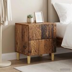 vidaXL Table de chevet 2 Pièces Bois ancien 43 x 34 5 x 48 cm