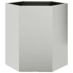vidaXL Jardinières 2 Pièces hexagone 46x40x45 cm acier patinable