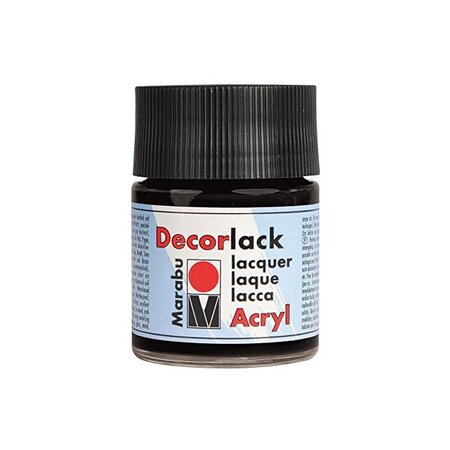 Flacon 50 ml Peinture Acrylique DECORLACK Noir MARABU