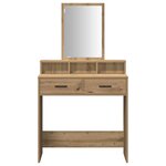 vidaXL Coiffeuse Chêne artisanal 79 x 41 x 140 cm Bois d'ingénierie