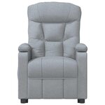 vidaXL Fauteuil de massage inclinable Gris clair Tissu