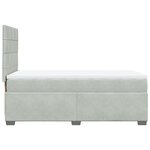 vidaXL Sommier à lattes de lit et matelas Gris clair 90x190 cm Velours