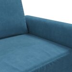 vidaXL Canapé à 2 places Bleu 140 cm Velours