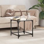 vidaXL Table basse avec dessus en verre noir 40x40x40 cm acier