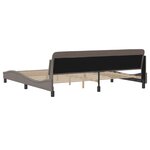 vidaXL Cadre de lit Dover taupe 200x200 cm tissu