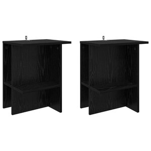 vidaXL Table basse 2 Pièces Chêne noir 40 x 30 x 49 cm Bois d'ingénierie