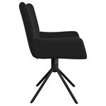vidaXL Chaises pivotantes à manger lot de 2 Noir Velours