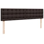 VidaXL Cadre de lit ottoman avec matelas marron foncé 180x200 cm tissu