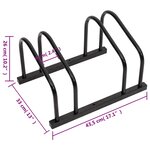 vidaXL Porte-vélos pour 2 vélos noir acier