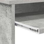 vidaXL Bureau avec Rangement Gris Béton 120.5x44x88.5 cm Bois d'Ingénierie