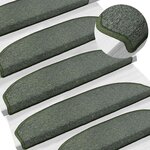 vidaXL Tapis d'escalier auto-adhésifs 15 Pièces Vert foncé