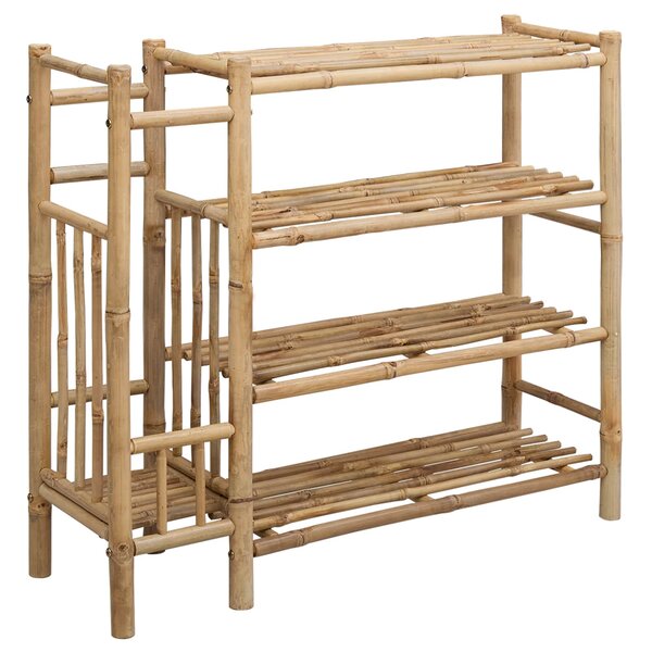 vidaXL Rack à chaussures 88 x 27 x 80 cm Bambou Naturel