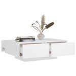 vidaXL Table basse Blanc 90x60x31 cm Aggloméré