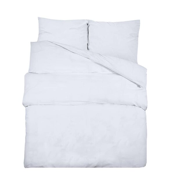 vidaXL Ensemble de housse de couette Blanc 135x200 cm Coton