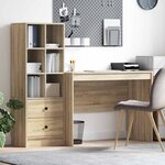 vidaXL Bureau avec tiroir 2 Pièces Chêne Sonoma