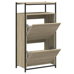 vidaXL Armoire à chaussures chêne sonoma 60x34x112cm bois d'ingénierie