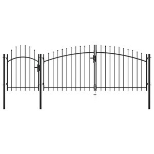 vidaXL Portail de jardin Acier 1 75 x 4 m Noir