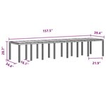 vidaXL Ensemble de salle à manger de jardin avec coussins 15 Pièces