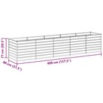 vidaXL Jardinière surélevée Marron Clair 400 x 80 x 77 cm