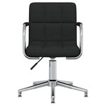 vidaXL Chaise pivotante de bureau Noir Tissu