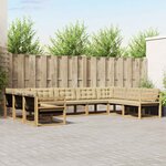 vidaXL Ensemble de canapés d'extérieur 9 Pièces Blanc et Beige