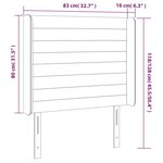 vidaXL Tête de lit à LED Noir 83x16x118/128 cm Velours
