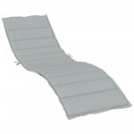 vidaXL Coussin de chaise longue gris clair mélangé 200x60x4 cm tissu