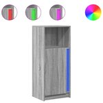 vidaXL Buffet avec LED sonoma gris 42 5x34x100 cm bois d'ingénierie
