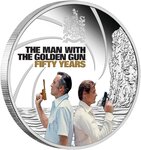 Pièce de monnaie en Argent 1 Dollar g 31.1 (1 oz) Millésime 2024 James Bond 007 JAMES BOND MAN WITH THE GOLDEN GUN