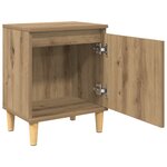 vidaXL Table de Chevet en Chêne Chêne MDF 40 x 30 x 50 cm