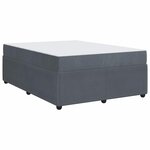 vidaXL Cadre de lit avec matelas Gris foncé 140 x 200 cm Velours