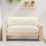 vidaXL Coussin pour assise de palette Crème 120 x 80 x 12 cm