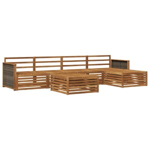 vidaXL Ensemble de canapés d'extérieur 6 pc Naturel
