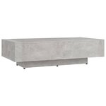 vidaXL Table basse gris béton 100x49 5x31 cm bois d'ingénierie