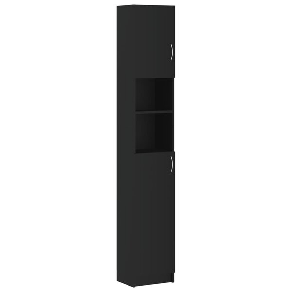 vidaXL Armoire de salle de bain Noir 32x25 5x190 cm Bois d'ingénierie