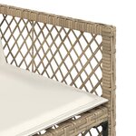 vidaXL Ensemble à manger de jardin et coussins 17 Pièces beige