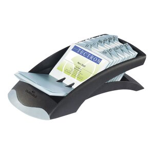 Rangement pour cartes, VISIFIX VEGAS, 100 compartiments, préimprimés de A à Z, 104 x 72 mm, capacité de 200 cartes, avec index à onglets, noir