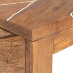 vidaXL Meuble TV 110x60x38 cm Bois de teck massif