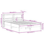 vidaXL Cadre de lit sans matelas blanc 150x200 cm bois de pin massif